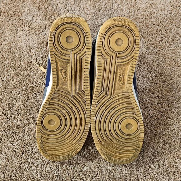 Nike Air Force 1 High By You Custom Grey/White/Blue/Tan - Men sz 12 - Picture 3 of 5